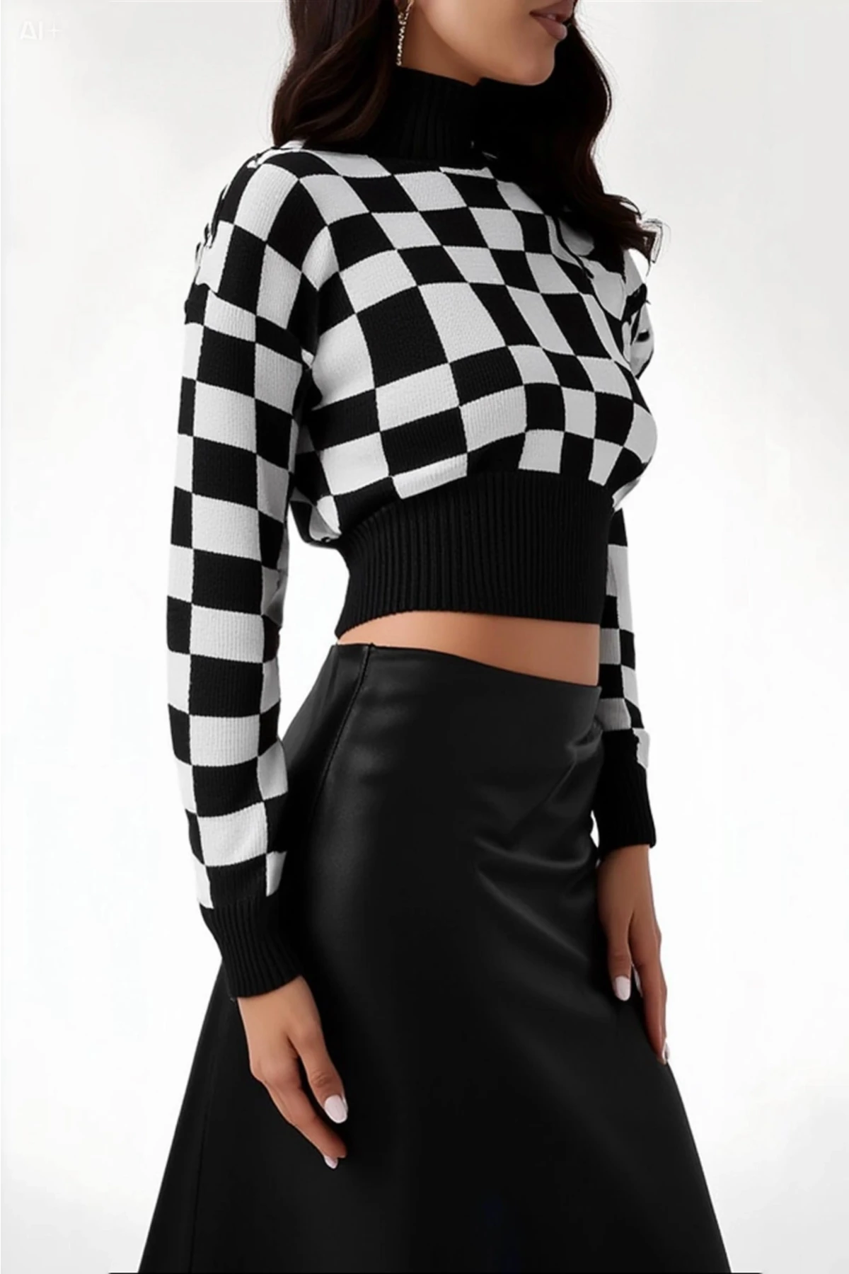 Kadın Düz Siyah Saten Yüzeyli Beli Lastikli Midi Boy Etek Hzl23s-bd1101471