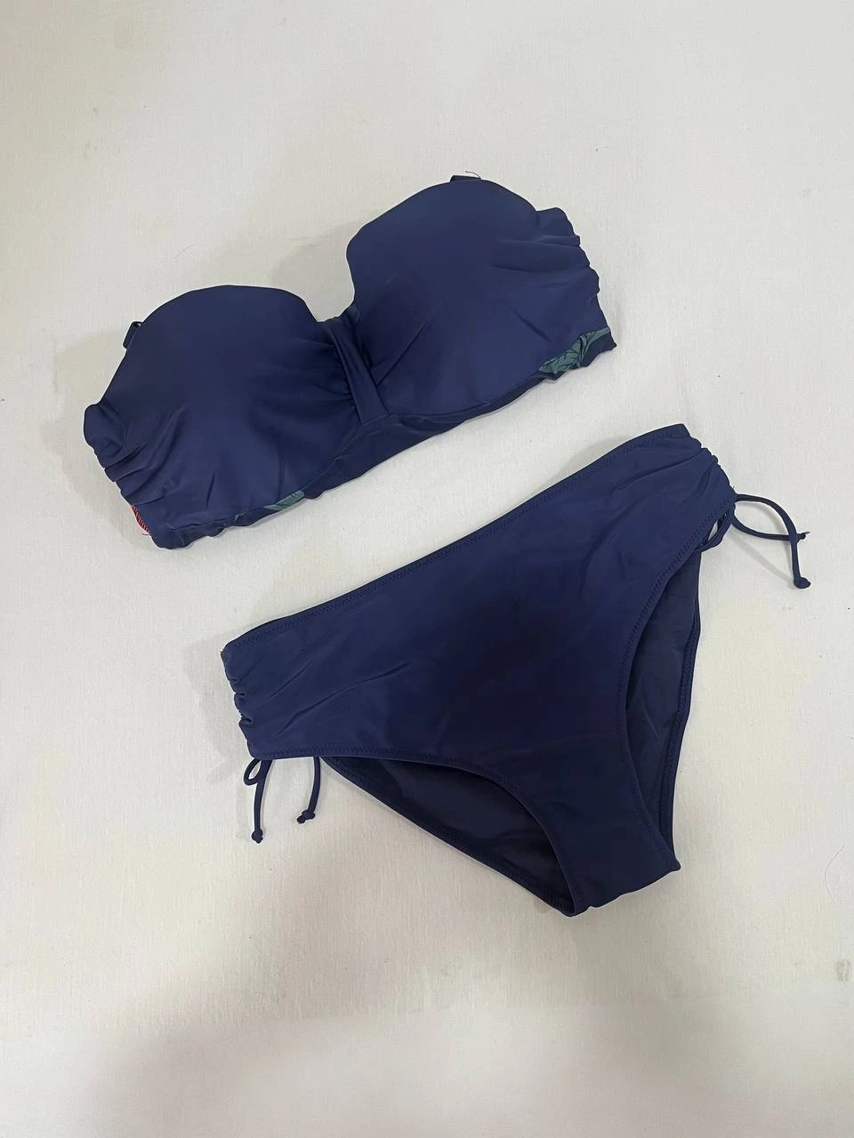 Kadın Lacivert Çiçek Desenli Elbise Model  Slipli Tankini HZL24S-LC4009