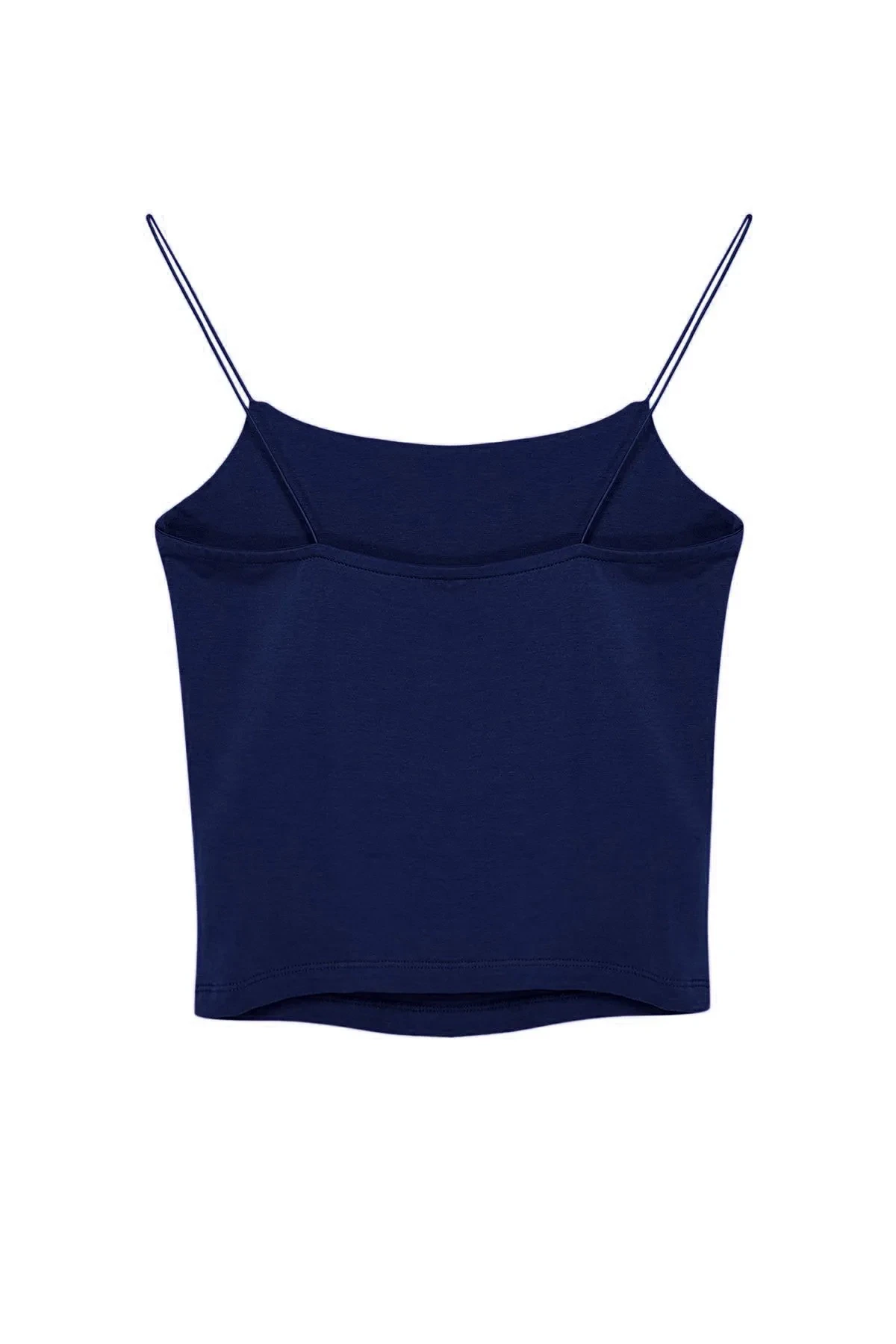 Kadın Lacivert İp Askılı Örme Body Bluz HZL24S-ZK11001