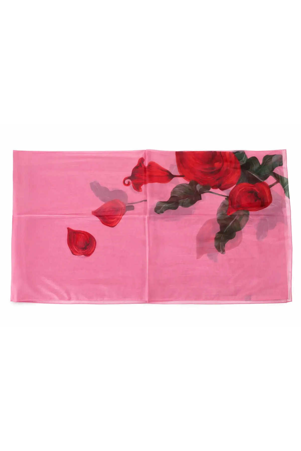 Kadın Pembe İpeksi Dokulu İthal Şifon Pareo HZL26-LC000