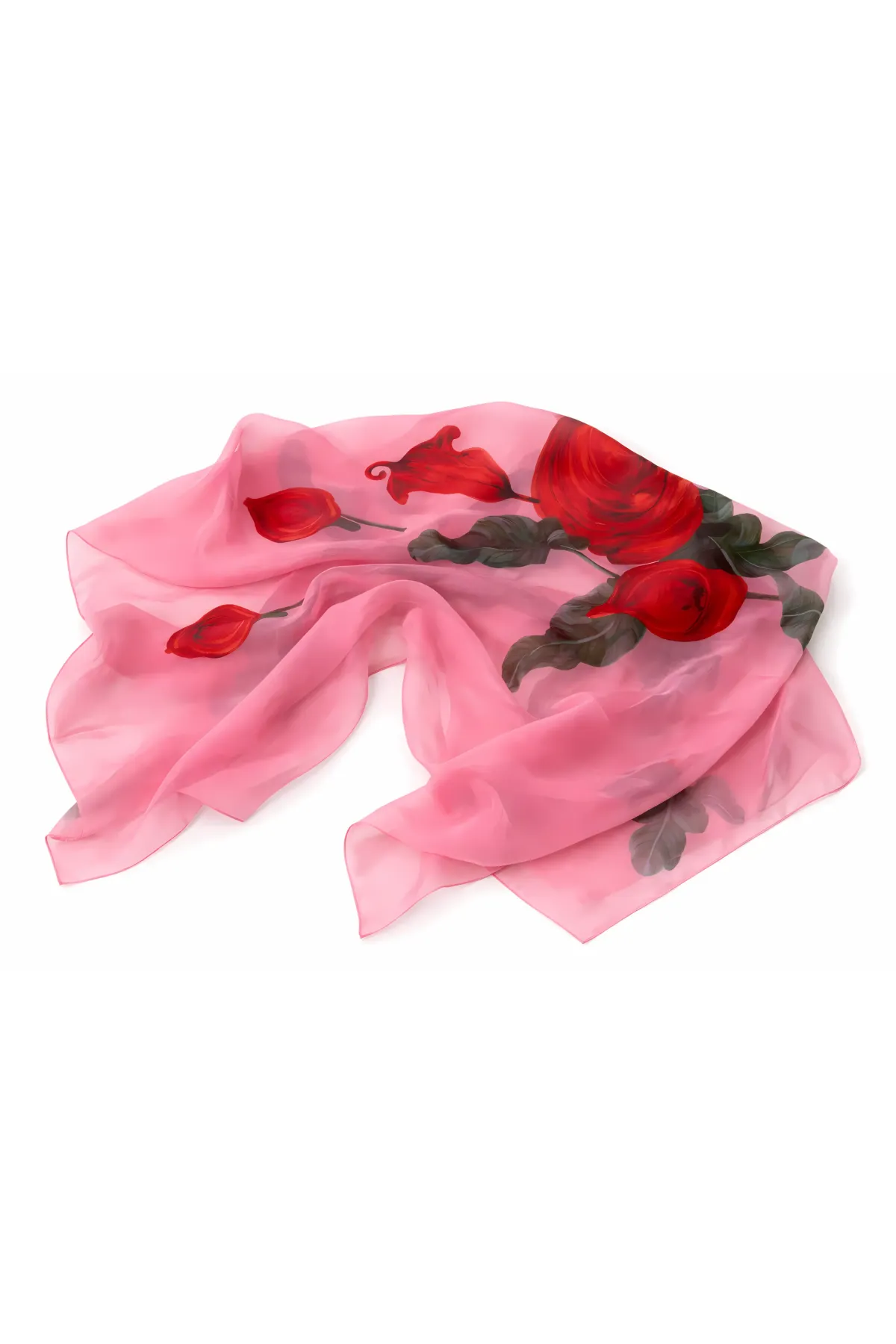 Kadın Pembe İpeksi Dokulu İthal Şifon Pareo HZL26-LC000