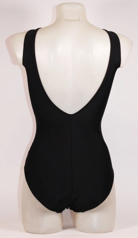 Kadın Siyah Krem Etnik Desenli Astarlı Mayo HZL25S-LC25115