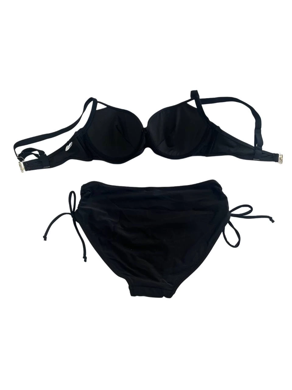 Kadın Siyah Taş İşlemeli Astarlı Büyük Beden Bikini Takımı HZL25S-LC2099