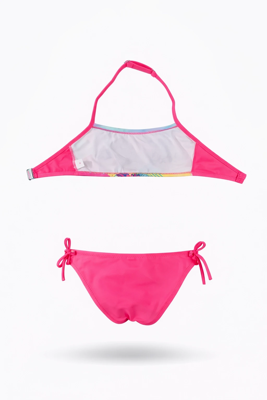 Kız Çocuk Açık Pembe Desenli  2-8 Yaş Straplez Bikini Takım HZL24S-LC3652