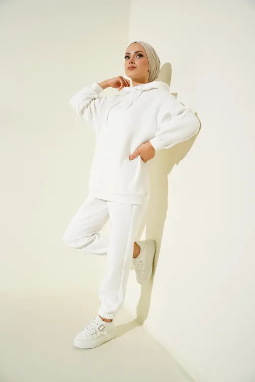 55434 Oversize Eşofman Takımı - Beyaz