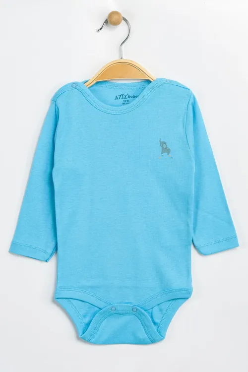 Aziz Bebe Erkek Kız Bebek Çıtçıtlı % 100 Pamuk Body & Zıbın 0 Ay - 12 Ay