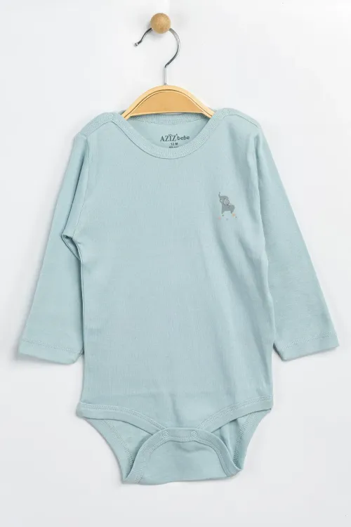 Aziz Bebe Erkek Kız Bebek Çıtçıtlı % 100 Pamuk Body & Zıbın 12 Ay - 36 Ay