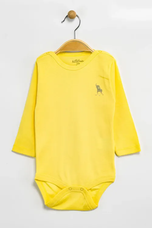 Aziz Bebe Erkek Kız Bebek Çıtçıtlı % 100 Pamuk Body & Zıbın 12 Ay - 36 Ay