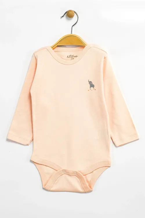 Aziz Bebe Erkek Kız Bebek Çıtçıtlı % 100 Pamuk Body & Zıbın 12 Ay - 36 Ay