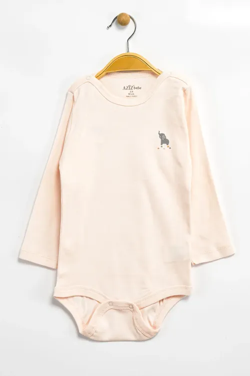 Aziz Bebe Erkek Kız Bebek Çıtçıtlı % 100 Pamuk Body & Zıbın 12 Ay - 36 Ay