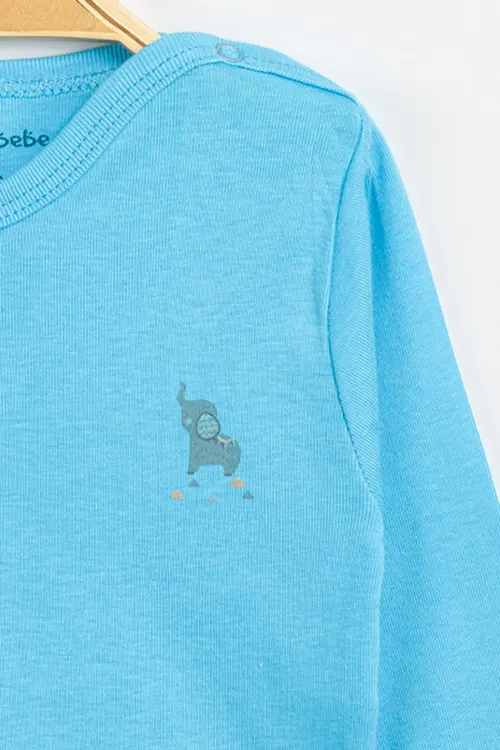 Aziz Bebe Erkek Kız Bebek Çıtçıtlı % 100 Pamuk Body & Zıbın 12 Ay - 36 Ay