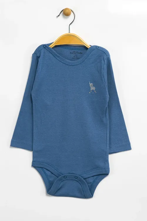 Aziz Bebe Erkek Kız Bebek Çıtçıtlı % 100 Pamuk Body & Zıbın 12 Ay - 36 Ay