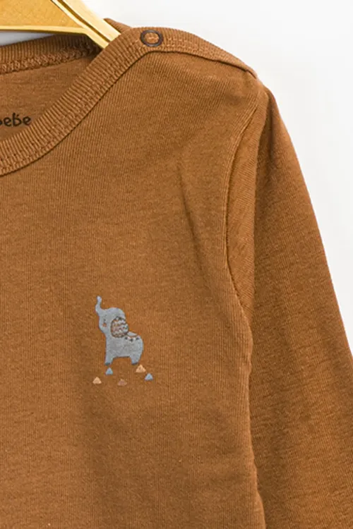 Aziz Bebe Erkek Kız Bebek Çıtçıtlı % 100 Pamuk Body & Zıbın 12 Ay - 36 Ay