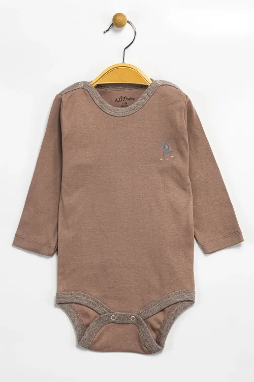 Aziz Bebe Erkek Kız Bebek Çıtçıtlı % 100 Pamuk Body & Zıbın 12 Ay - 36 Ay