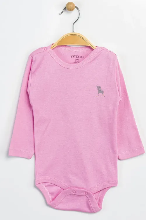 Aziz Bebe Erkek Kız Bebek Çıtçıtlı % 100 Pamuk Body & Zıbın 12 Ay - 36 Ay