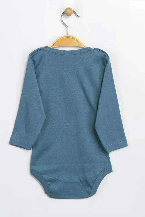 Aziz Bebe Erkek Kız Bebek Çıtçıtlı % 100 Pamuk Body & Zıbın 12 Ay - 36 Ay