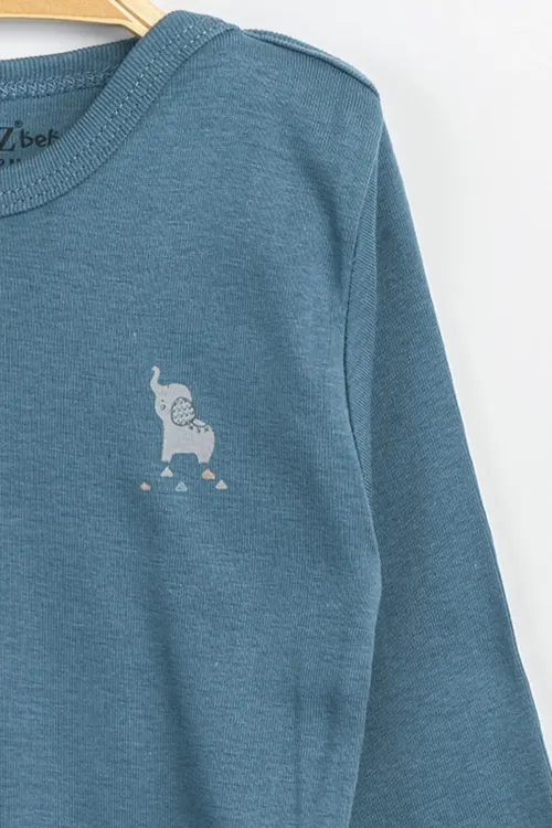 Aziz Bebe Erkek Kız Bebek Çıtçıtlı % 100 Pamuk Body & Zıbın 12 Ay - 36 Ay