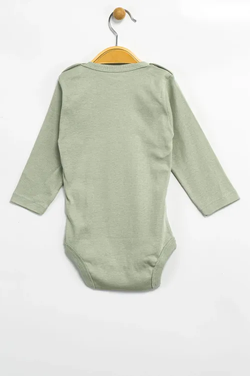 Aziz Bebe Erkek Kız Bebek Çıtçıtlı % 100 Pamuk Body & Zıbın 12 Ay - 36 Ay