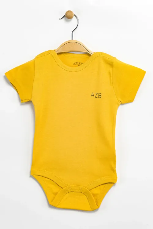 Aziz Bebe Erkek Kız Bebek Çıtçıtlı % 100 Pamuk Body & Zıbın