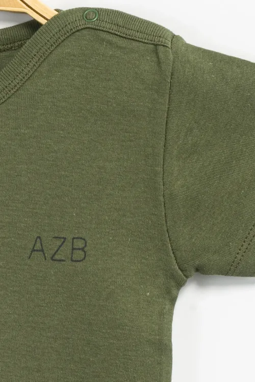 Aziz Bebe Erkek Kız Bebek Çıtçıtlı % 100 Pamuk Body & Zıbın