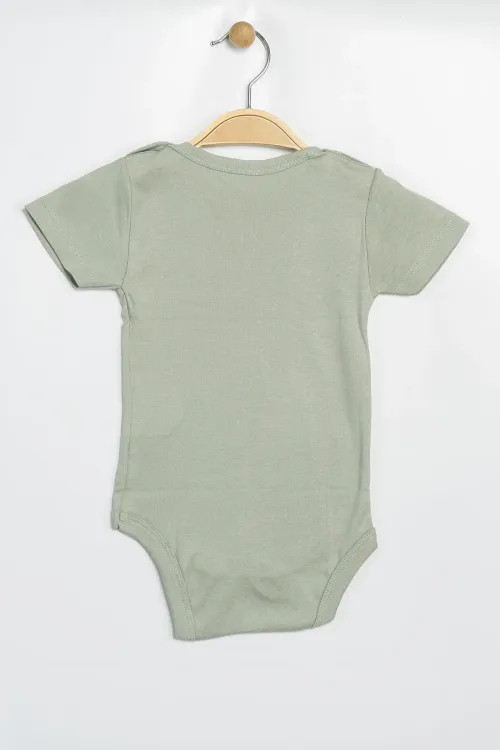 Aziz Bebe Erkek Kız Bebek Çıtçıtlı % 100 Pamuk Body & Zıbın