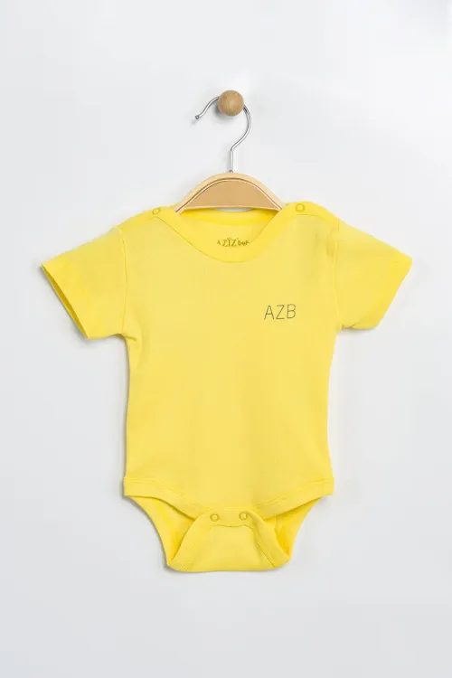 Aziz Bebe Erkek Kız Bebek Çıtçıtlı % 100 Pamuk Body & Zıbın