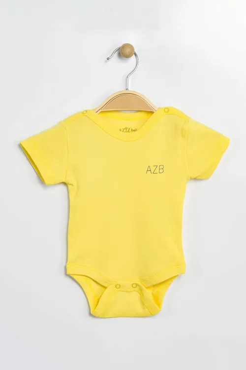 Aziz Bebe Erkek Kız Bebek Çıtçıtlı % 100 Pamuk Body & Zıbın