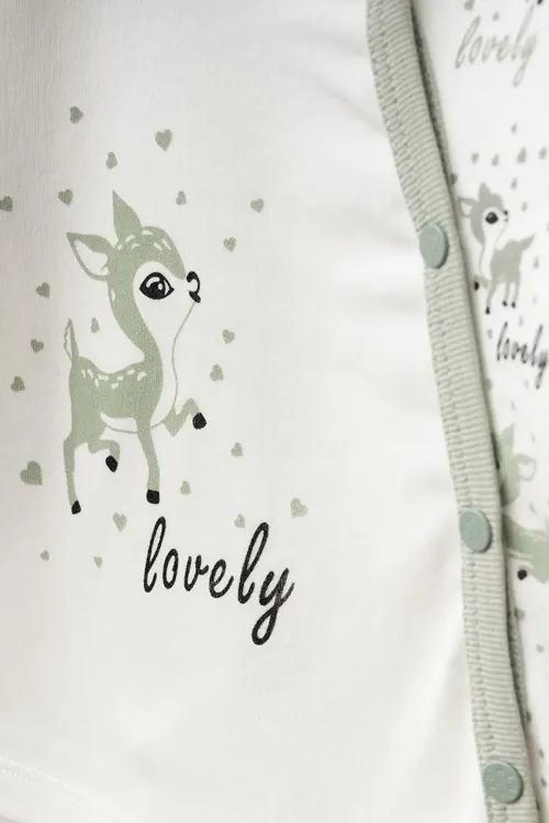 Aziz Bebe Kız Bebek Animal Desenli % 100 Pamuk 10  Lu Hastane Çıkış Seti 0 Ay - 3 Ay