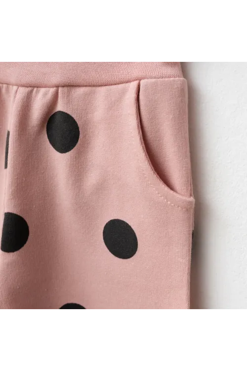 Aziz Bebe Kız Bebek Nakışlı Sweatshirt Pantolon 2 li Alt Üst Bebek Takımı 3 Ay-36 Ay