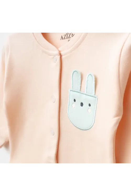 Aziz Bebe Kız Bebek Zıbın Pantolon Bere 3 lü Alt Üst Bebek Takımı 0 Ay-6 Ay