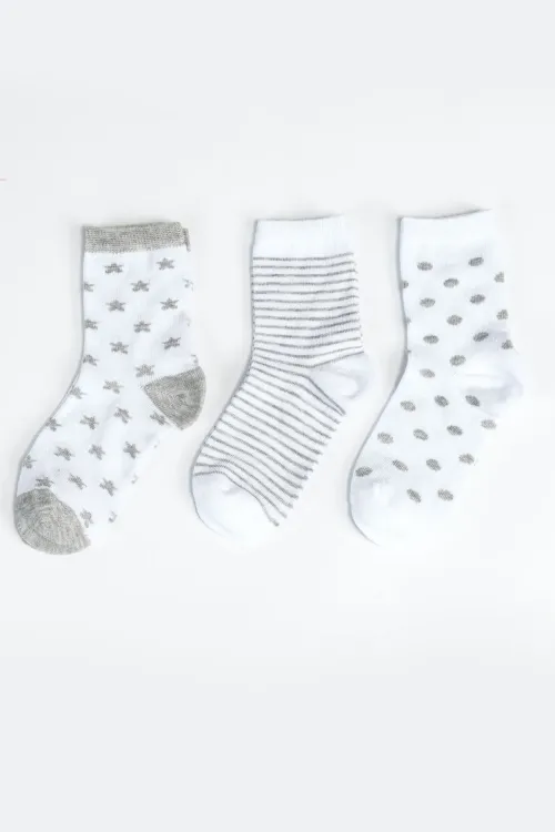 Erkek Çocuk Dikişsiz 3  lü Soket Çorap 3 Yaş - 6 yaş