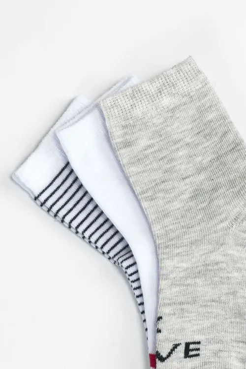 Erkek Çocuk Dikişsiz 3  lü Soket Çorap 3 Yaş - 6 yaş