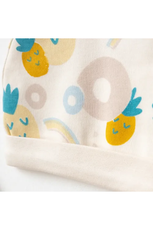 Kız Bebek Ananas Desenli 5  Li Hastane Çıkış Seti 0 Ay - 3 Ay