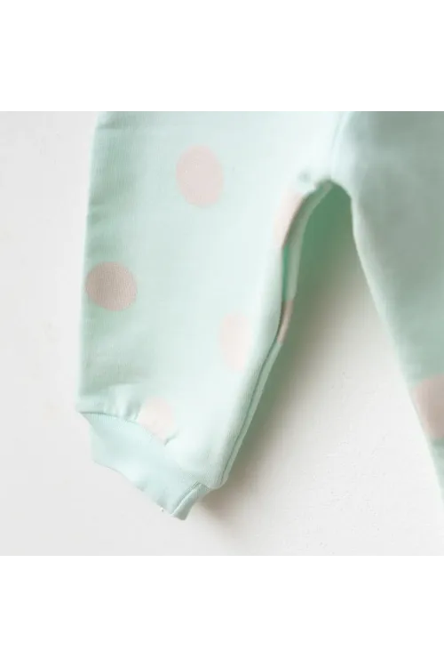 Kız Bebek Animal Desenli % 100 Pamuk Sweatshirt Pantolon 2  li Alt Üst Bebek Takımı 3 Ay-36 Ay