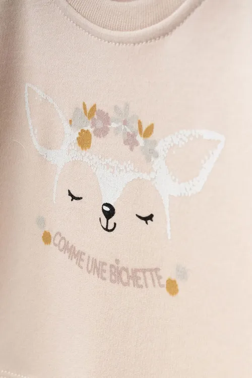 Kız Bebek Çıtçıtlı Desenli Patikli Tulum 0 Ay 6 Ay