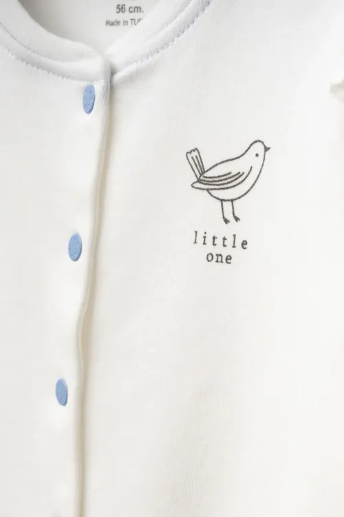 Kız Bebek Çıtçıtlı Desenli Patikli Tulum 0 Ay 6 Ay