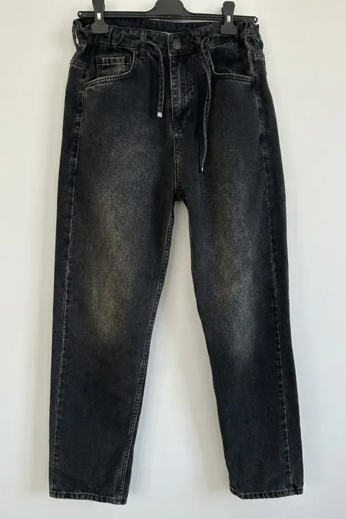 Erkek Rahat Kesim Baggy Jean Pantolon 30075 - Siyah