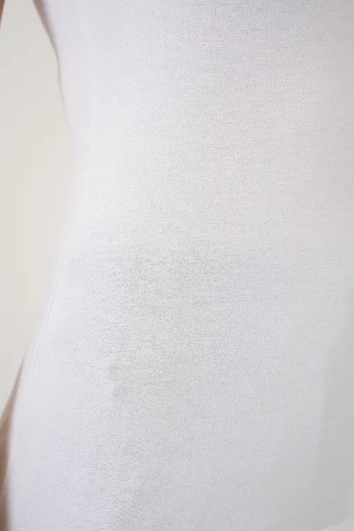 Kadın Kolsuz Body 4347 - Beyaz