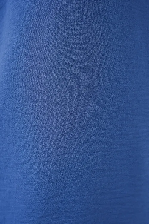 V Yaka Sıfır Kol Bluz 950 - İndigo