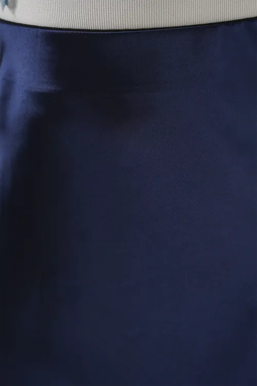 15806 Saten Etek - Lacivert