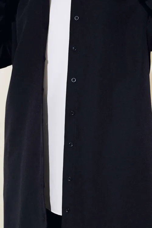 5845 Tesettür Tunik - Siyah
