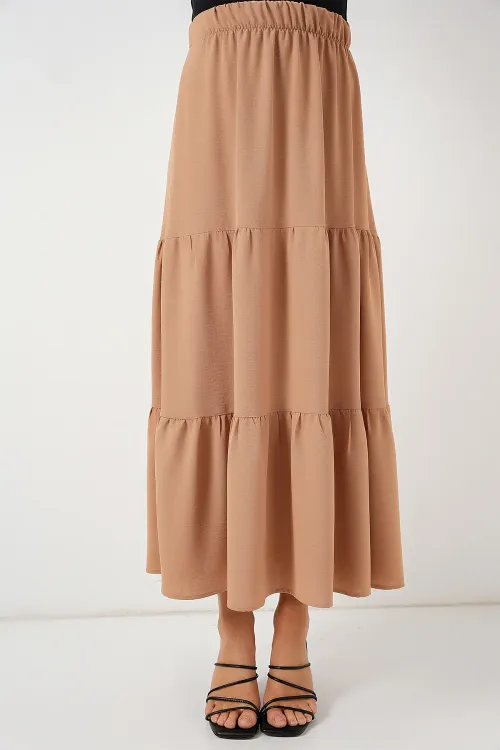 Kadın Ayrobin Uzun Etek 8048 - Bisküvi