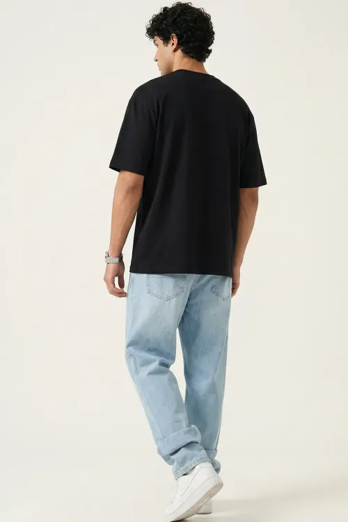 Erkek Rahat Kesim Baggy Jean Pantolon 30076 - Mavi