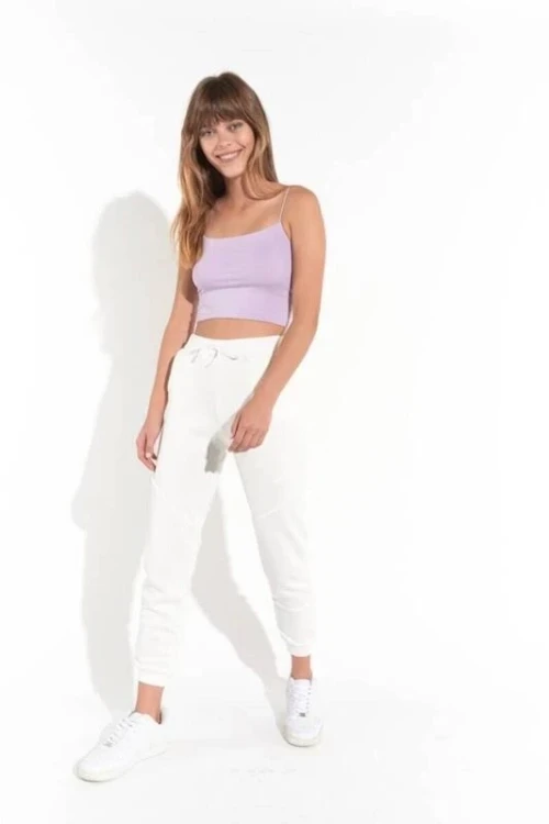 Kadın Lila İp Askılı Örme Büstiyer HZL24S-ZK12001