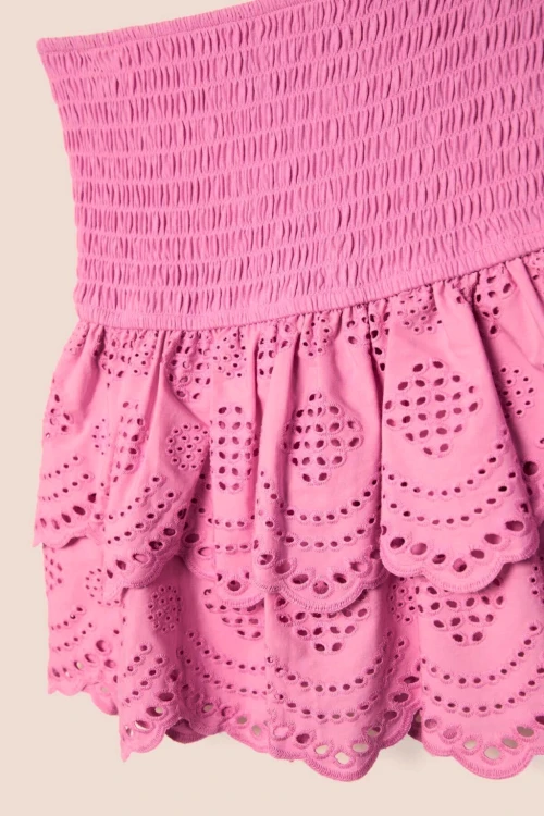 Kadın Pembe Gipeli İşlemeli Bluz ve Etek Model HZL24S-ZK11111