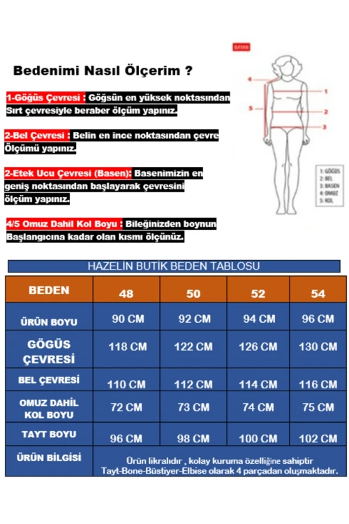 Kadın Tesettür Saks Mavi Boğazlı Uzun Kollu Tam Kapalı Taytlı Likralı Elbise Mayo HZL24S-AR1286-11