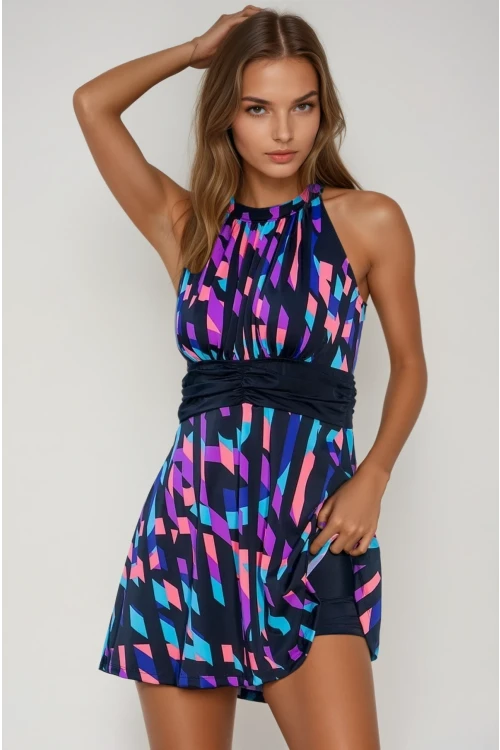 Kadın Çok Renkli Şortlu Elbise Mayo HZL26S-AR19211