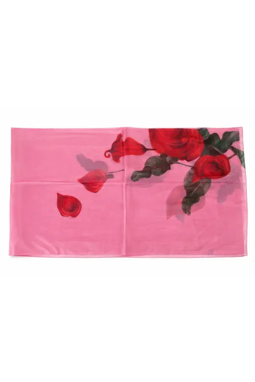 Kadın Pembe İpeksi Dokulu İthal Şifon Pareo HZL26-LC000