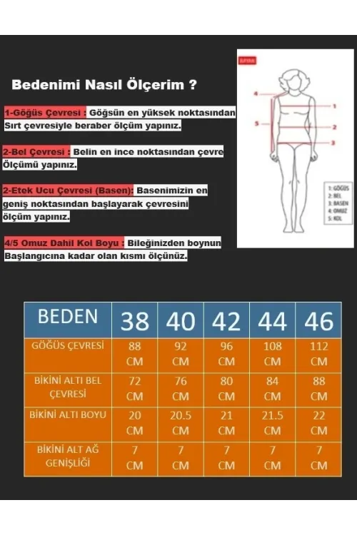 Kadın Yeşil Lacivert Desenli Astarlı Büyük Beden Bikini Takımı HZL25S-LC25143