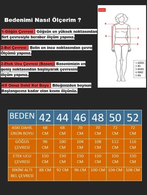 Kadın  Zümrüt Yeşil Etnik Desen Büyük Beden Bikini Takım HZL25S-LC3310